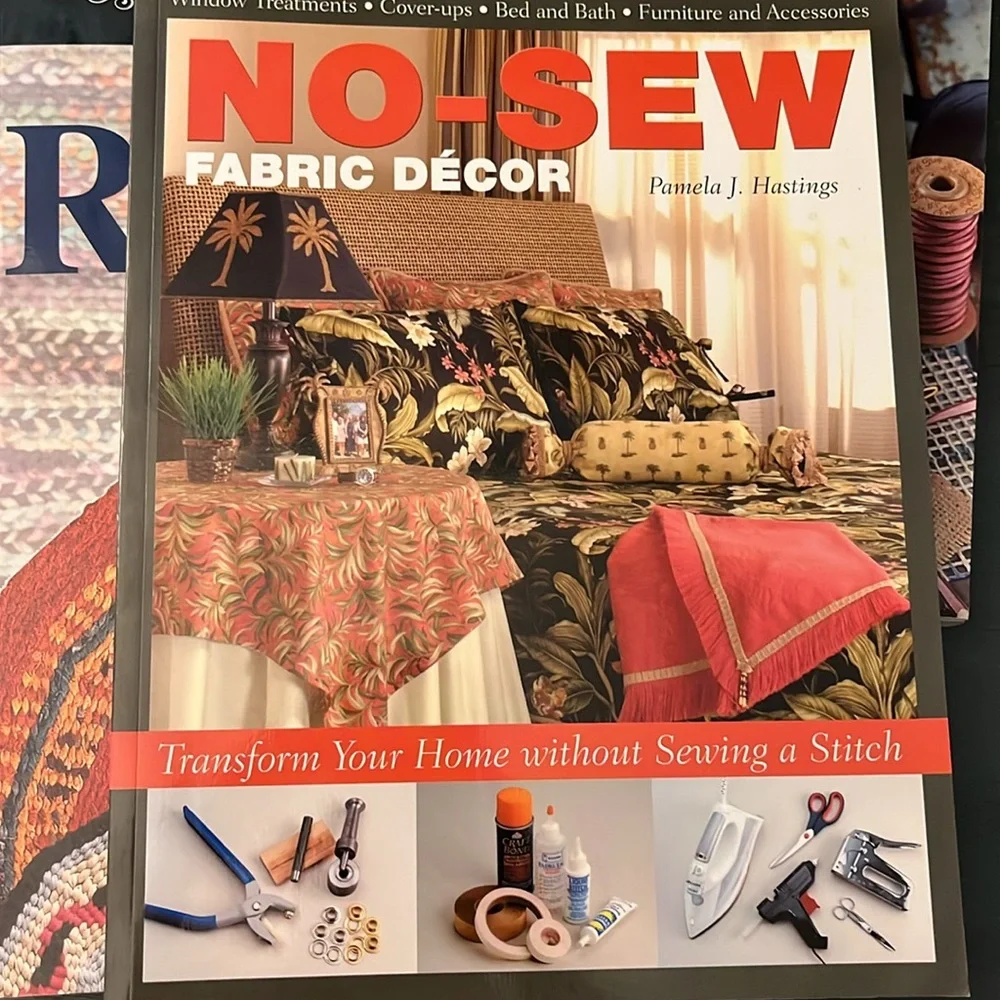 Hook Loop & Lock, Twined Rag Rugs, & No-Sew Fabric Decor Craft Book Set EUC